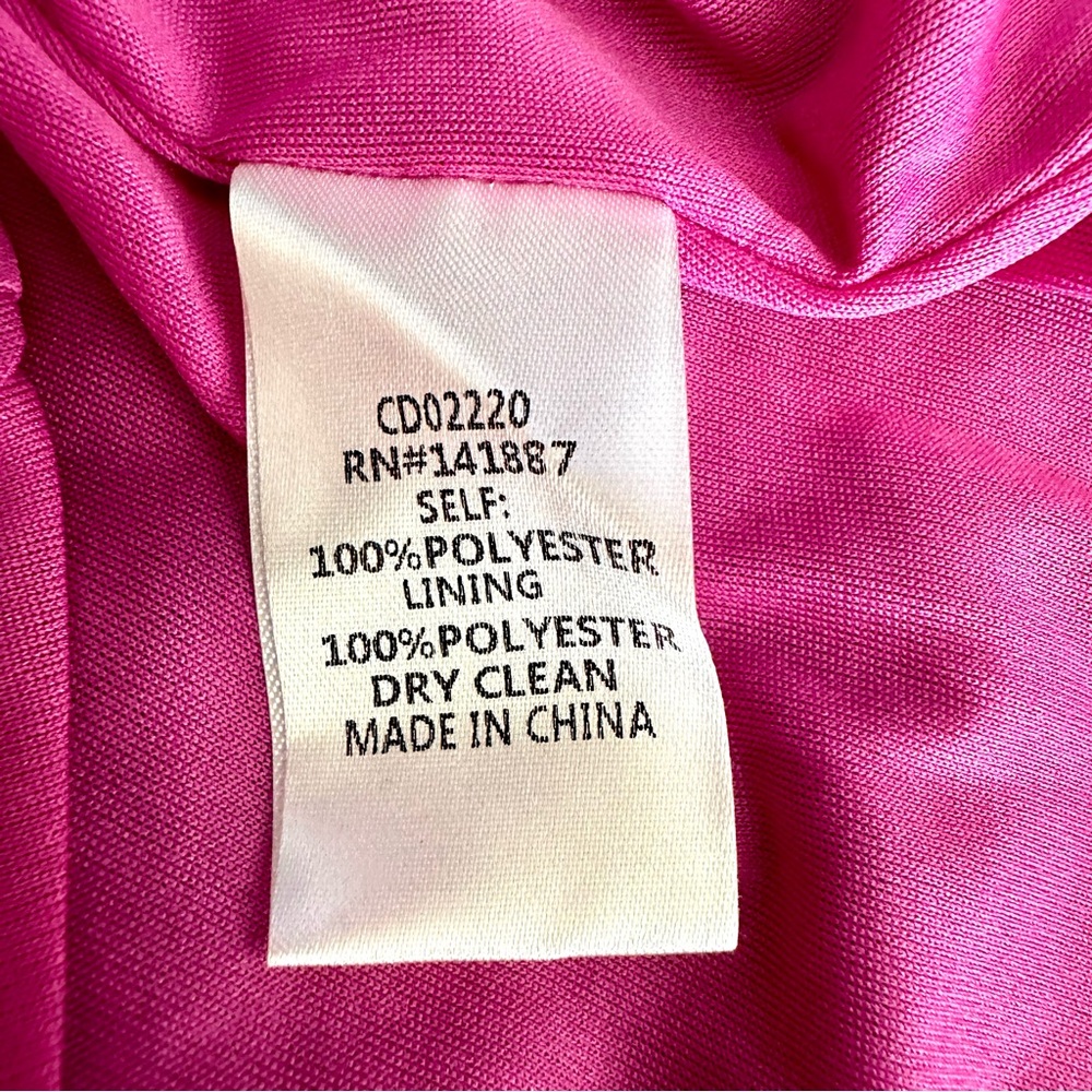 TCEC Pink Metallic Ruffle Mini Dress Size Large - Picture 9 of 11